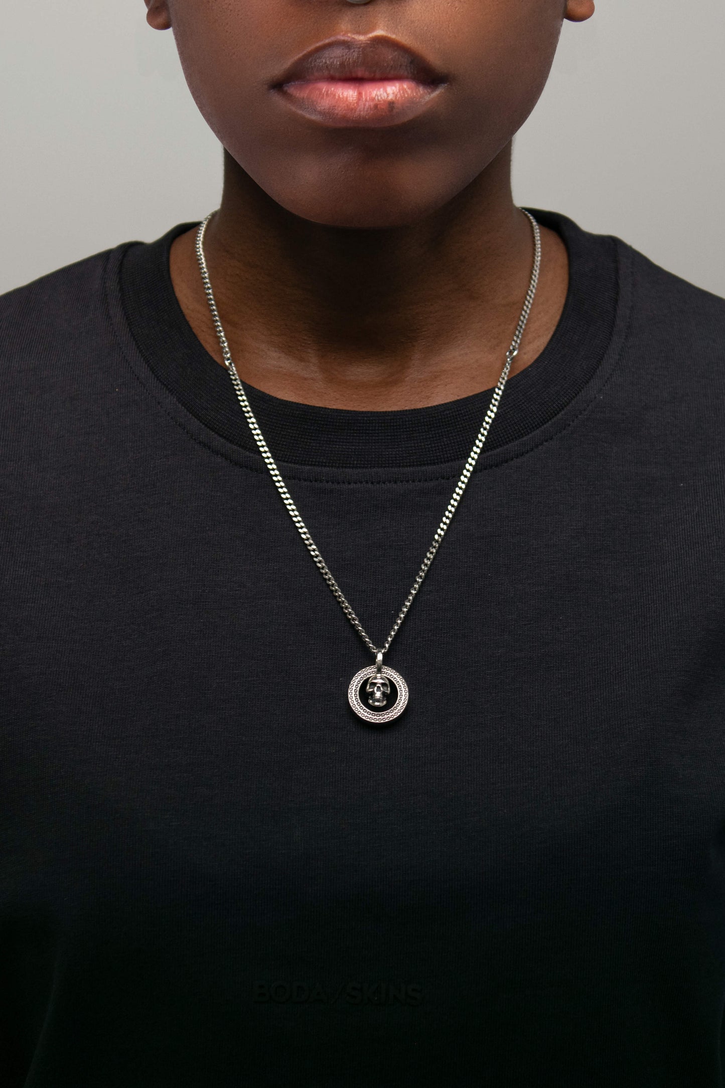 MODULAR SKULL PENDANT + CHAIN (WOMAN)