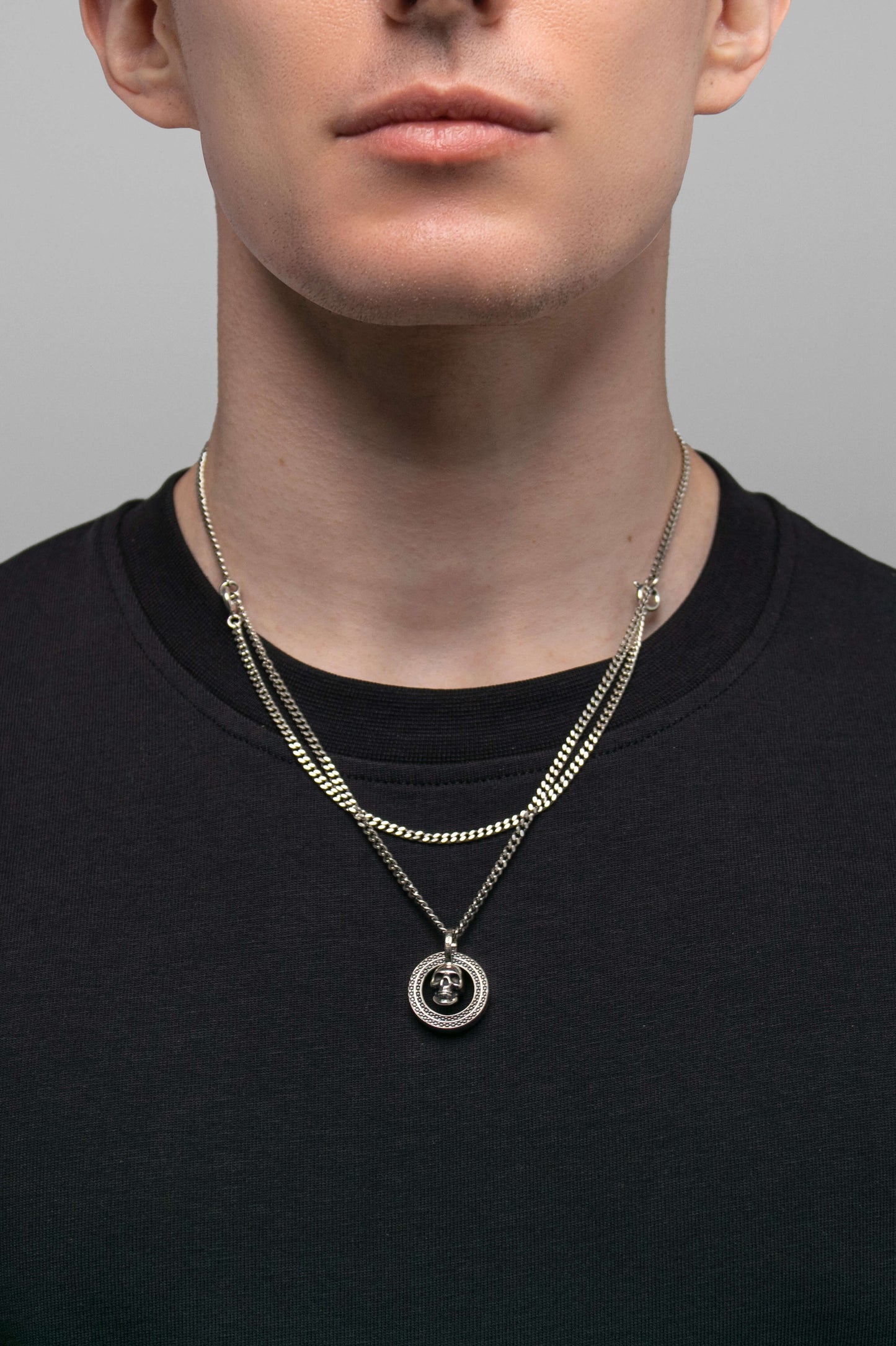 MODULAR SKULL PENDANT + CHAIN