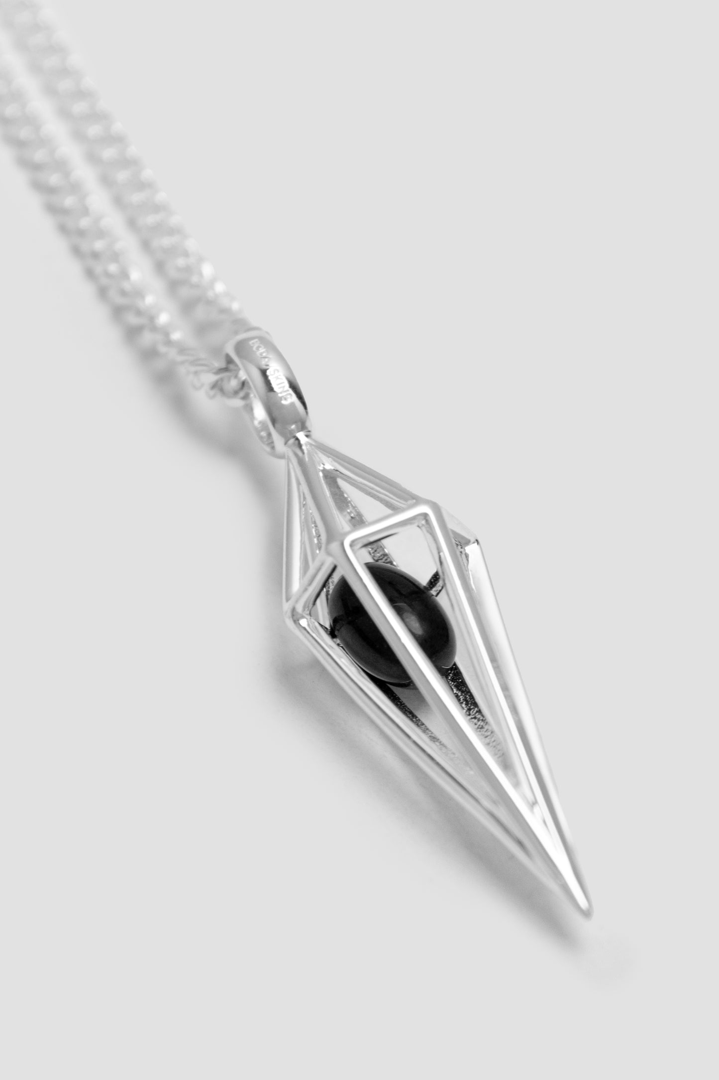 Shungite Geometric Pendant + Chain