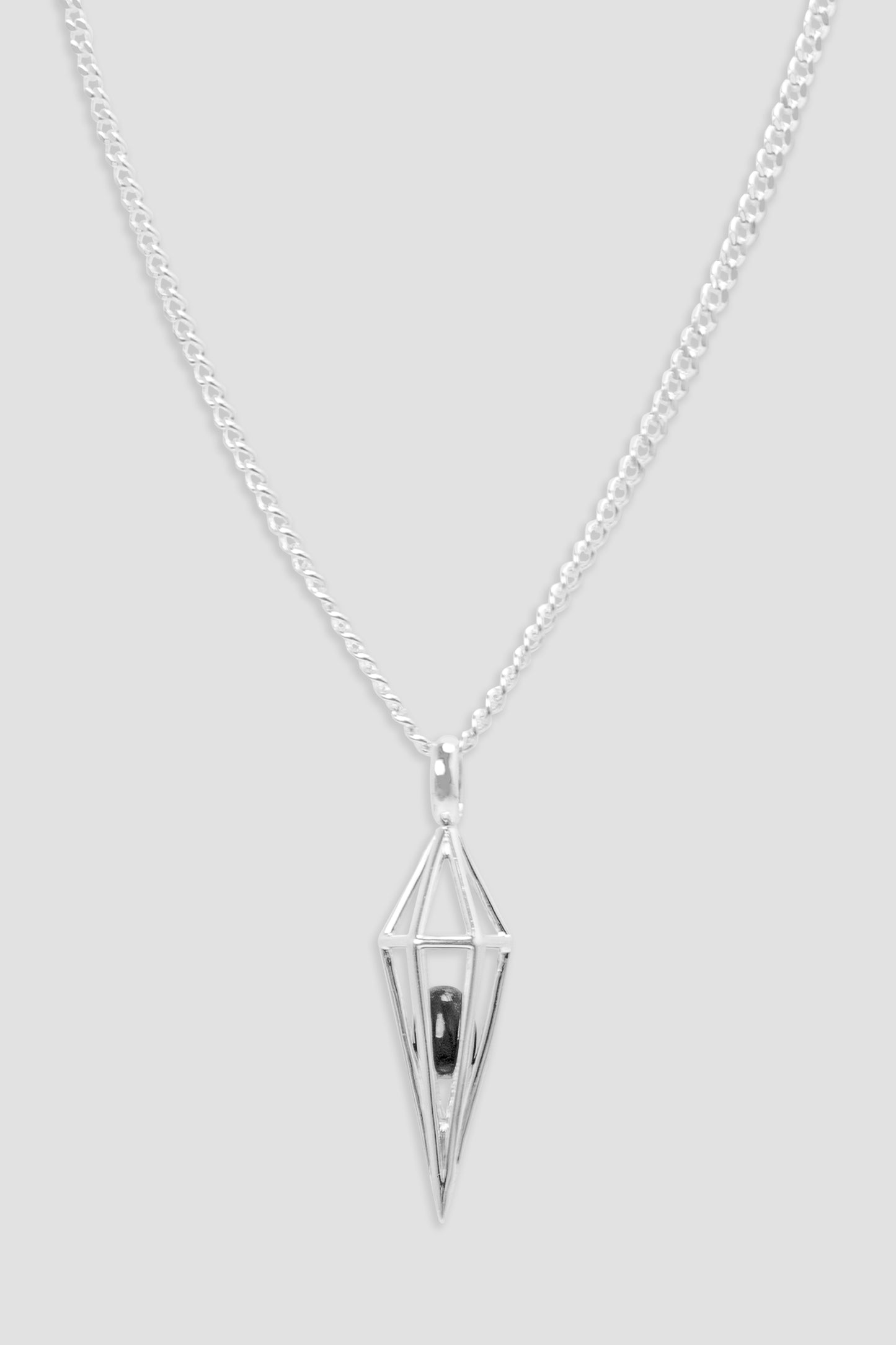 Shungite Geometric Pendant + Chain