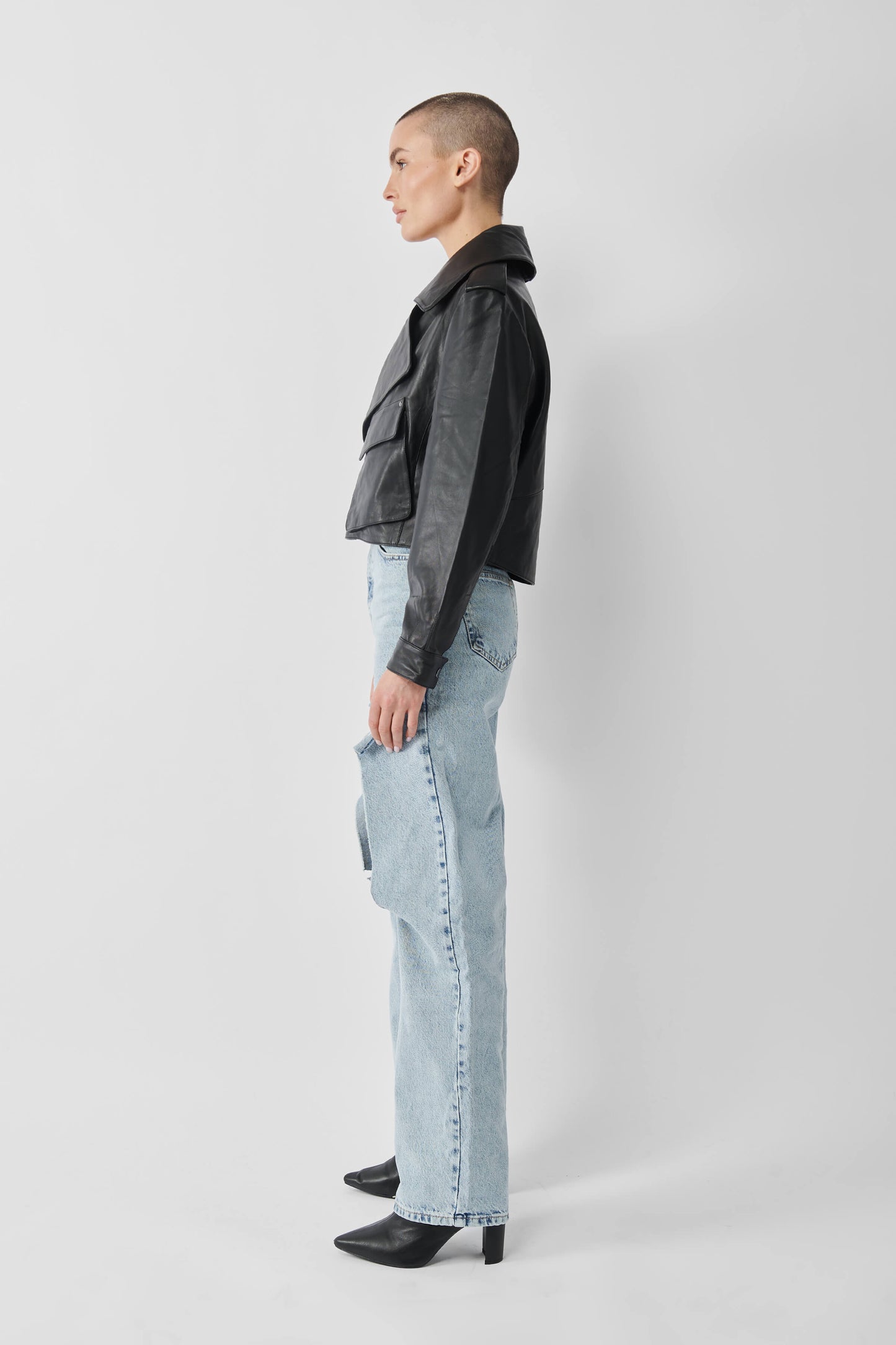 Cropped Blouson Black - Tall