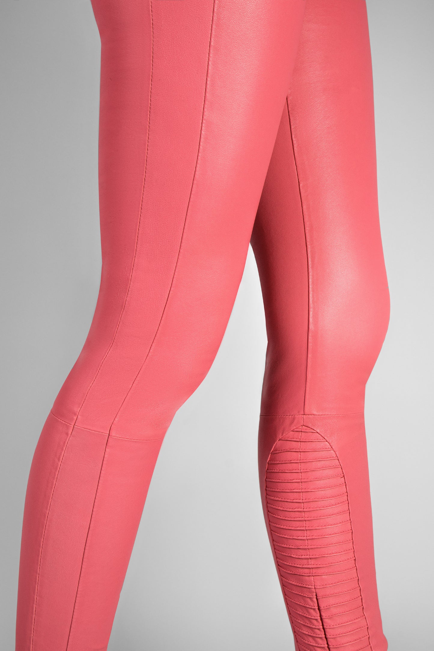 '88 KAY MICHAELS LEATHER LEGGINGS - ACID PINK