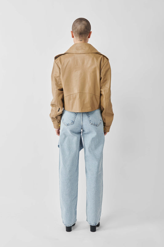 Cropped Blouson Sand - Tall